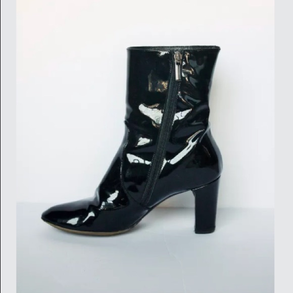 AQUATALIA PATENT LEATHER ANKLE BOOTS - Picture 4 of 7